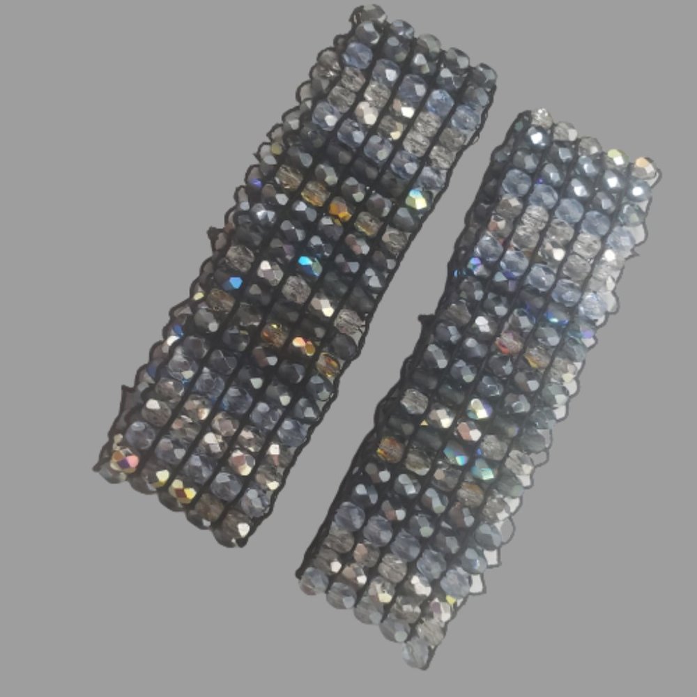 2 Rhinestone Stretch Bracelets - Picture 2 of 4